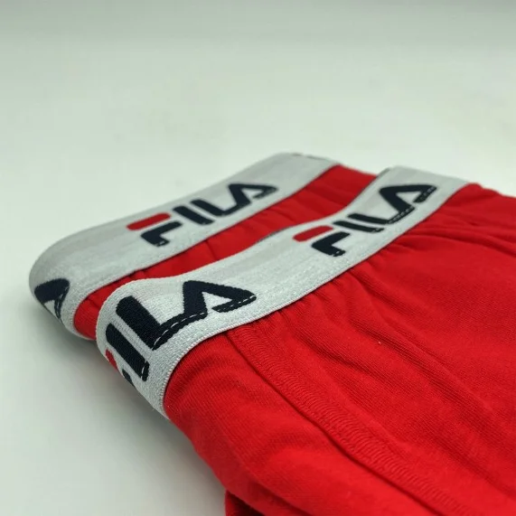 Lot de 2 Boxers FILA Homme en Coton Rouge (Boxershorts für Männer) Fila auf FrenchMarket