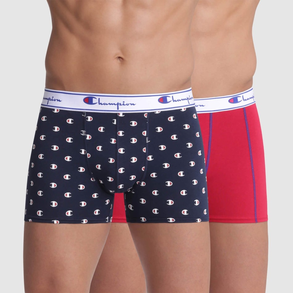CHAMPION Boxershorts för män med 2 st Navy Red / French Market