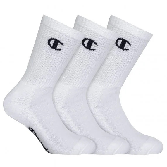 Lot de 3 Paires de Chaussettes Crew Logo (Chaussettes de sport) Champion chez FrenchMarket