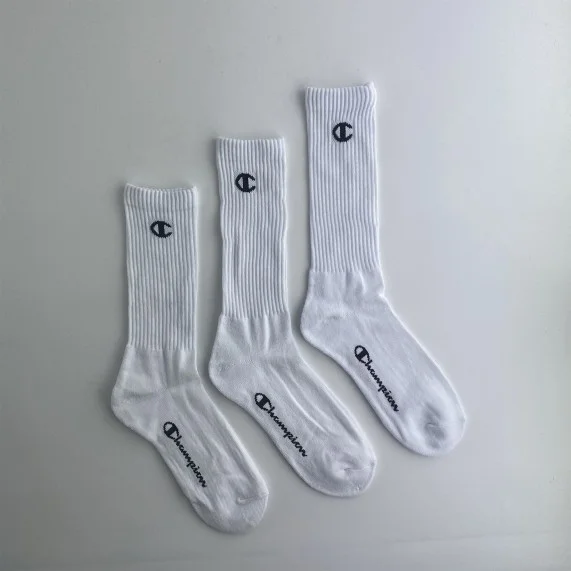 Lot de 3 Paires de Chaussettes Crew Logo (Chaussettes de sport) Champion chez FrenchMarket
