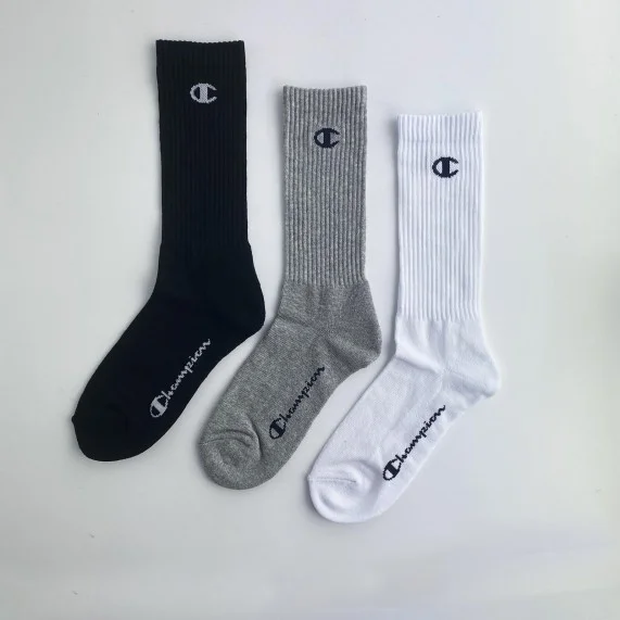 3 Pairs of Crew Logo Socks (Sports socks) Champion on FrenchMarket