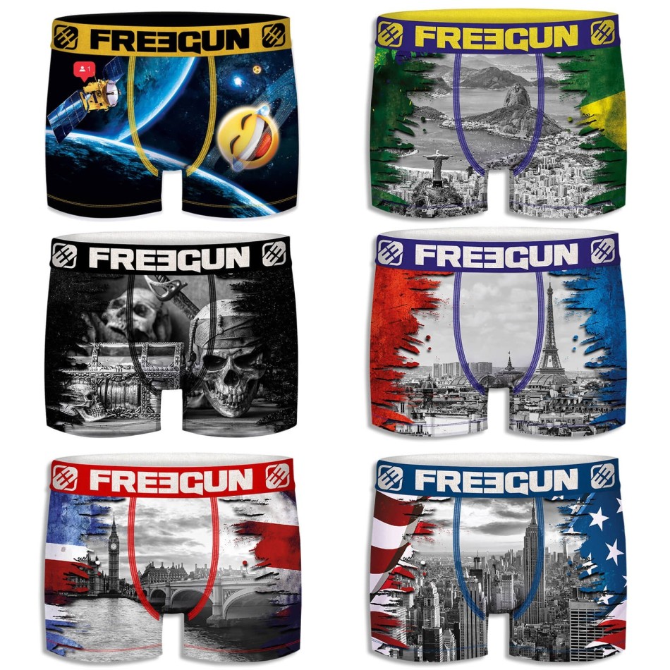 Pack of 6 Premium Boy's Boxers (Boxers) Freegun on FrenchMarket