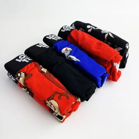 Set di 5 boxer di cotone da ragazzo dei Looney Tunes (Confezione di boxer da ragazzo) French Market chez FrenchMarket