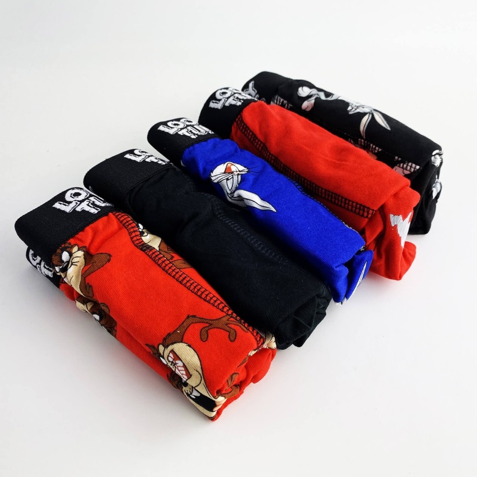 Set med 5 Looney Tunes boxershorts för barn | Boxershorts i bomull - French Market
