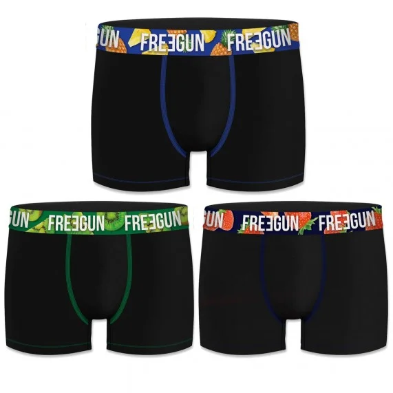 Set of 3 Men's Organic Cotton Boxers (Boxers) Freegun on FrenchMarket
