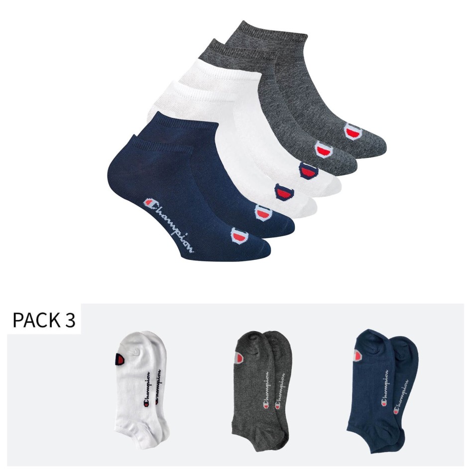 CHAMPION Socquettes | Lot de 3 paires chaussettes No Show