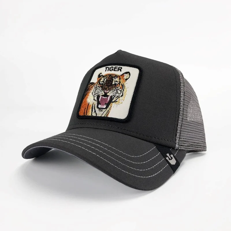 Goorin Bros - Casquette Trucker TIGER - Tigre Gris Taille Unique