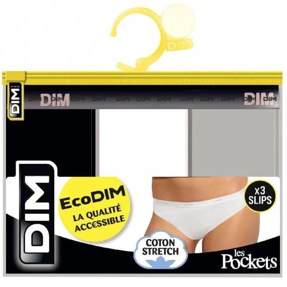 Set of 3 "Eco" Cotton Stretch PantiesDim" (Panties) Dim on FrenchMarket