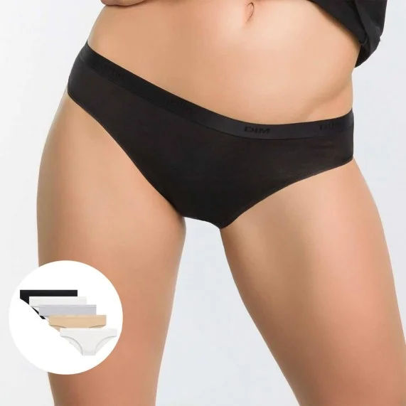 Lot de 5 Culottes Unies Coton Stretch "EcoDim" (Culotte Femme) Dim chez FrenchMarket Lot de 5 Culottes Unies Coton Stretch "EcoDim" (Culotte Femme) Dim chez FrenchMarket
