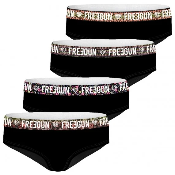 Set di 4 boxer in cotone per ragazze (Boxer/Shorty) Freegun chez FrenchMarket