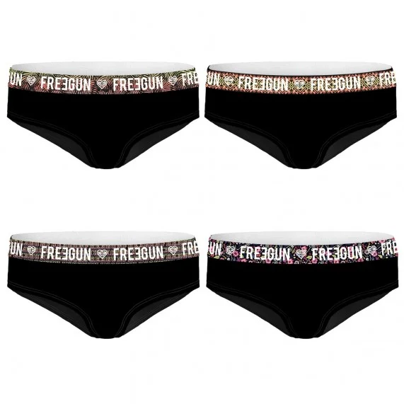 Set di 4 boxer in cotone per ragazze (Boxer/Shorty) Freegun chez FrenchMarket
