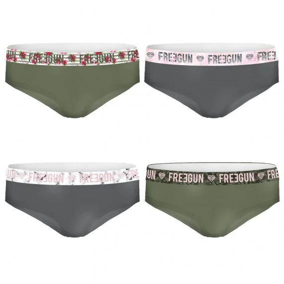 Lot de 4 Boxers - Culottes Fille en Coton (Boxers/Shorty) Freegun chez FrenchMarket