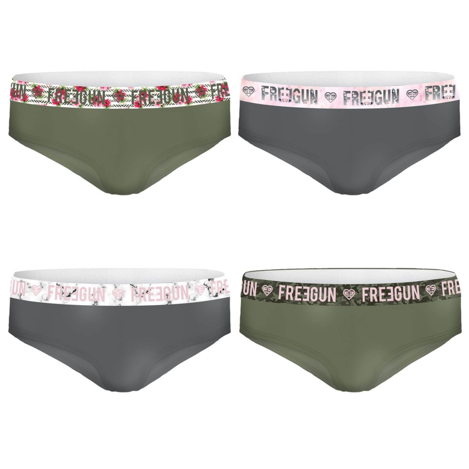 Lot de 4 Boxers - Culottes Fille en Coton (Boxers/Shorty) Freegun chez FrenchMarket