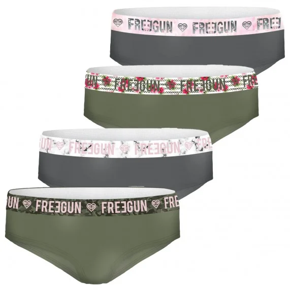 Lot de 4 Boxers - Culottes Fille en Coton (Boxers/Shorty) Freegun chez FrenchMarket
