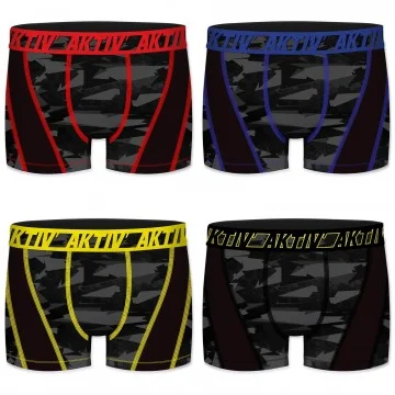 Set van 4 AKTIV Sport Boxers voor heren OTT (Herenboxershorts) Freegun chez FrenchMarket