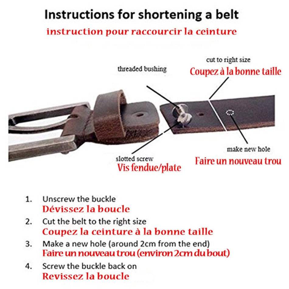 Men’s Black Buffalo Leather Belt | Made in France