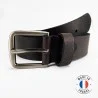 Brown Leather Belt for Men - French Manufacturing (Belts) French Market on FrenchMarket