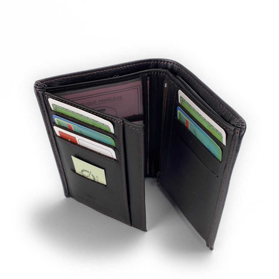 Leather Wallet - Size 12cm*9cm (Portfolios) Elephant d'Or on FrenchMarket