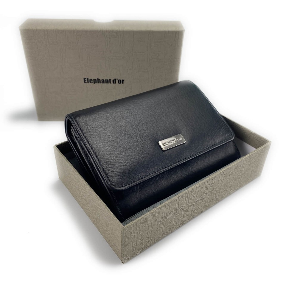 Leather "Petit Compagnon" wallet for women (Companion) Elephant d'Or on FrenchMarket