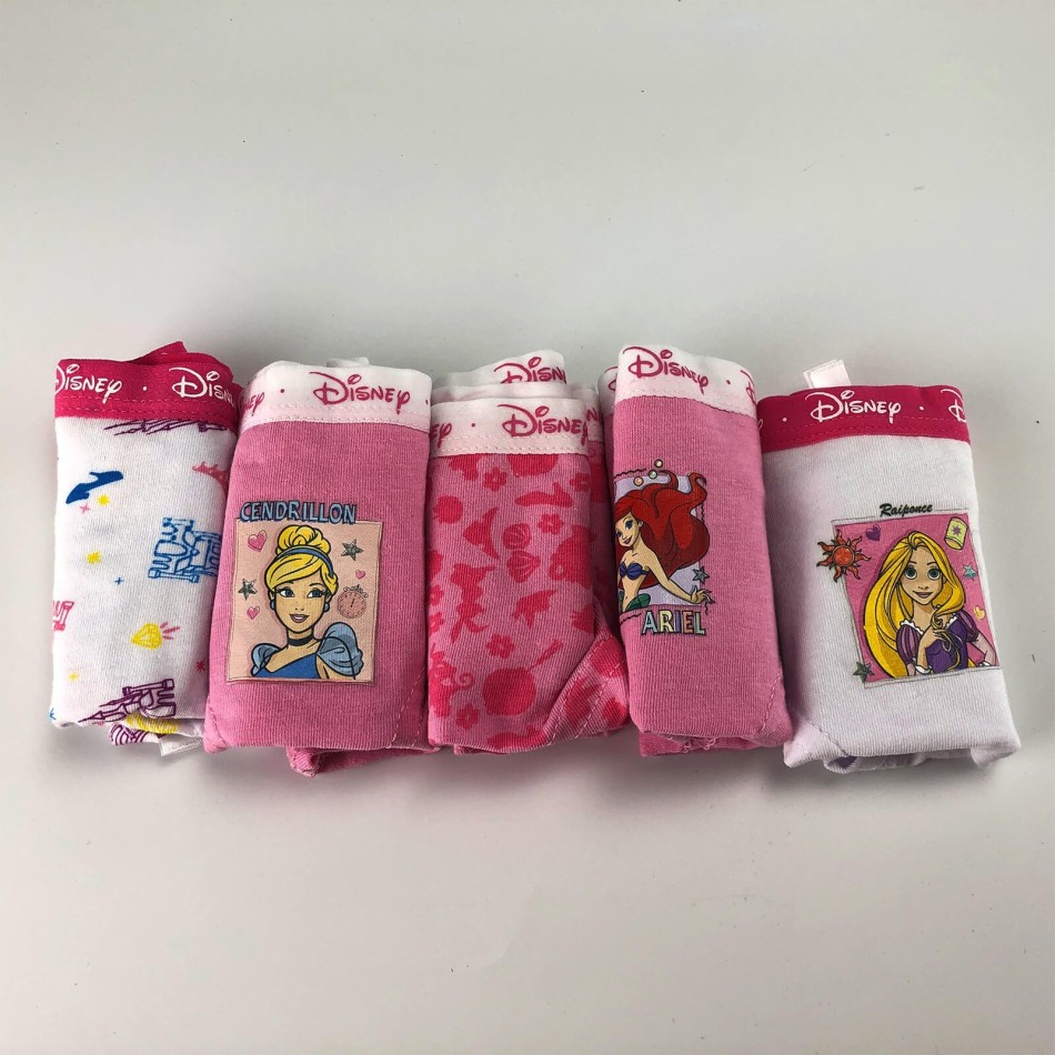 DISNEY Princess | Set med 5 boxershorts i bomull för flickor Licens - French Market