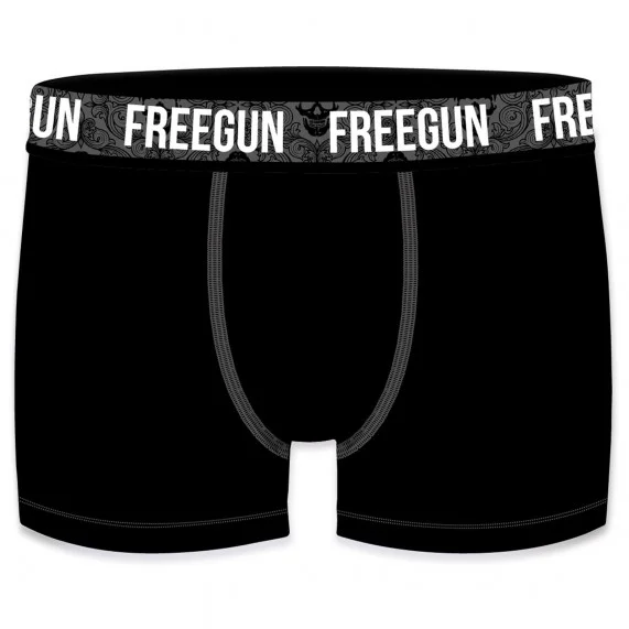 Set of 4 Organic Cotton Boxers for Men Flowers/Skull (Boxers) Freegun on FrenchMarket
