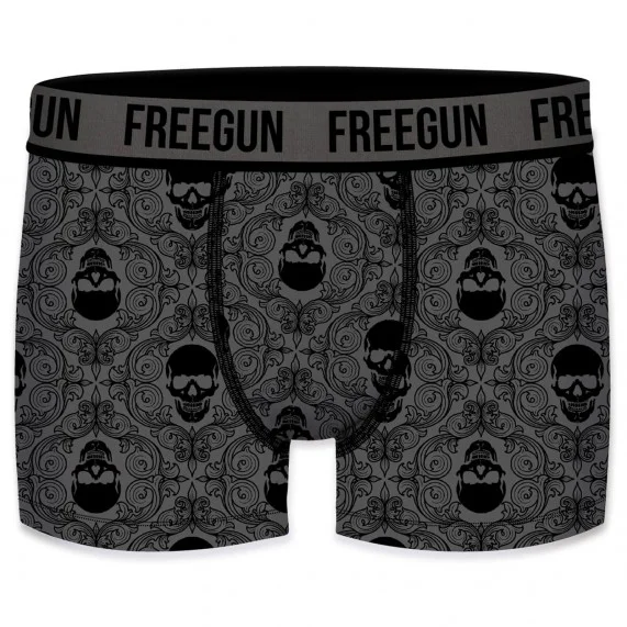 Set of 4 Organic Cotton Boxers for Men Flowers/Skull (Boxers) Freegun on FrenchMarket
