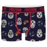 Set of 4 Organic Cotton Boxers for Men Flowers/Skull (Boxers) Freegun on FrenchMarket