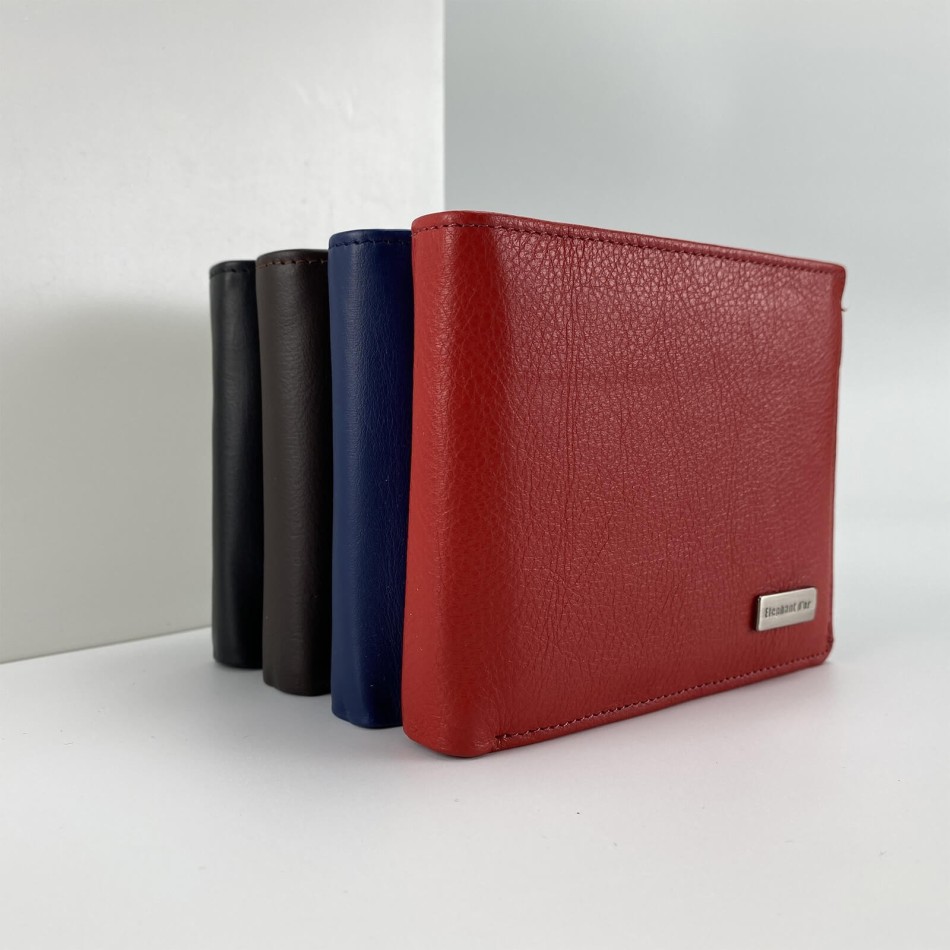 Portefeuille à l'italienne en cuir Elephant D'Or