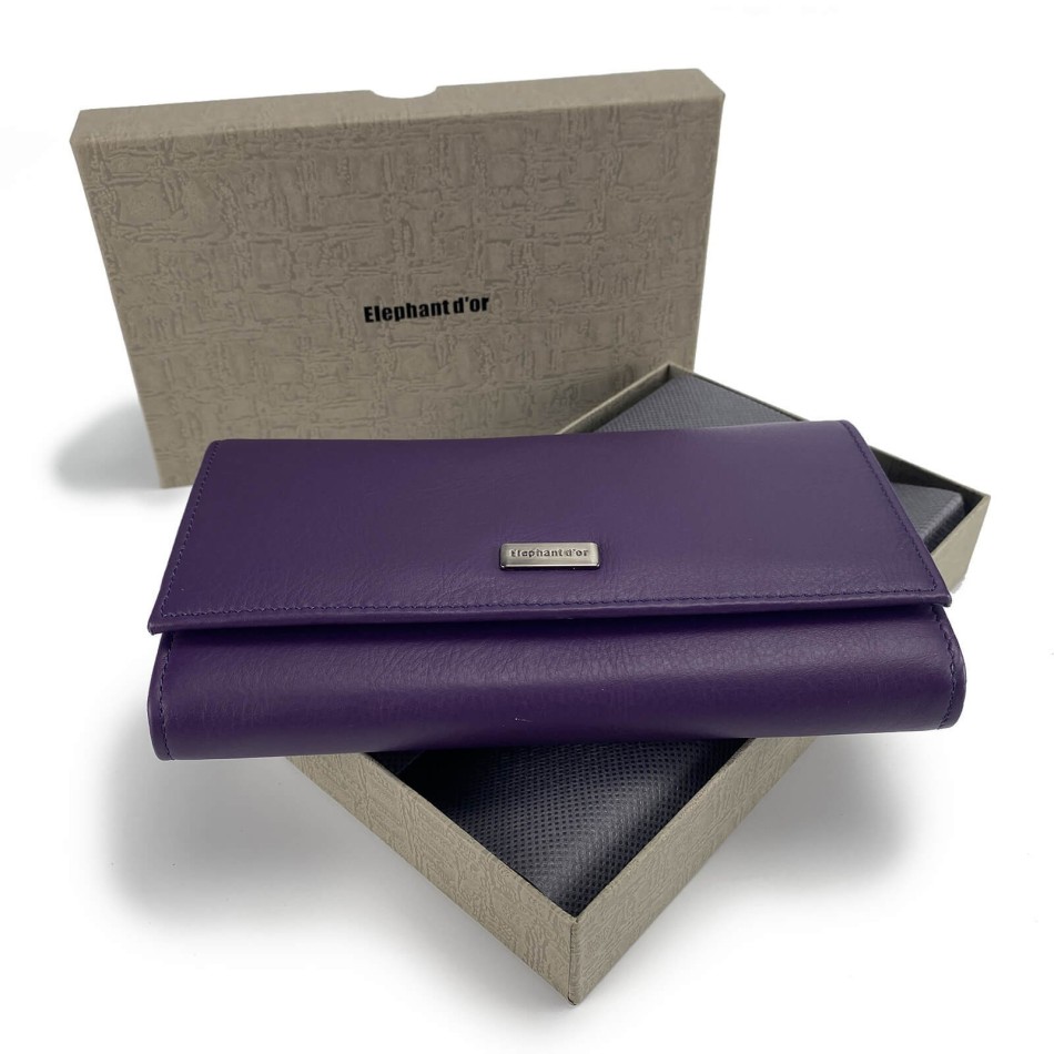 Portefeuille Compagnon Femme en cuir Elephant D'Or