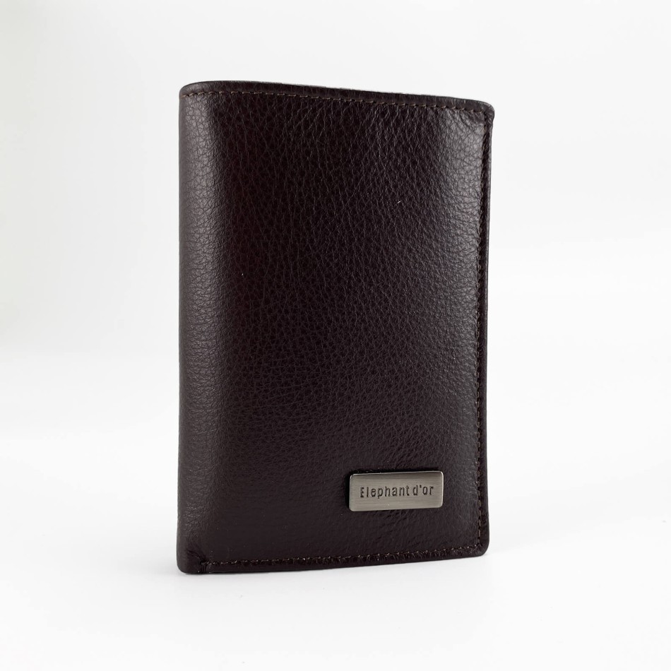 Porte-Cartes en Cuir Elephant D'Or