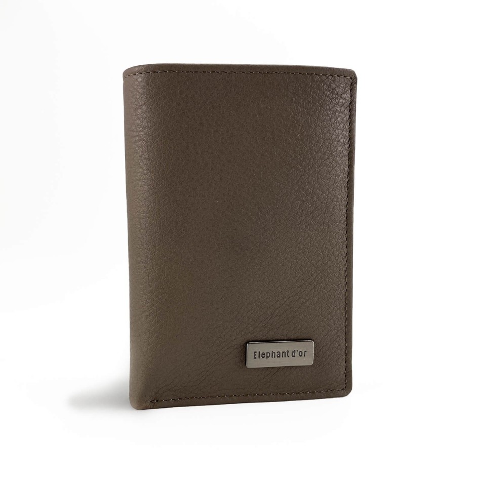 Porte-Cartes en Cuir Elephant D'Or