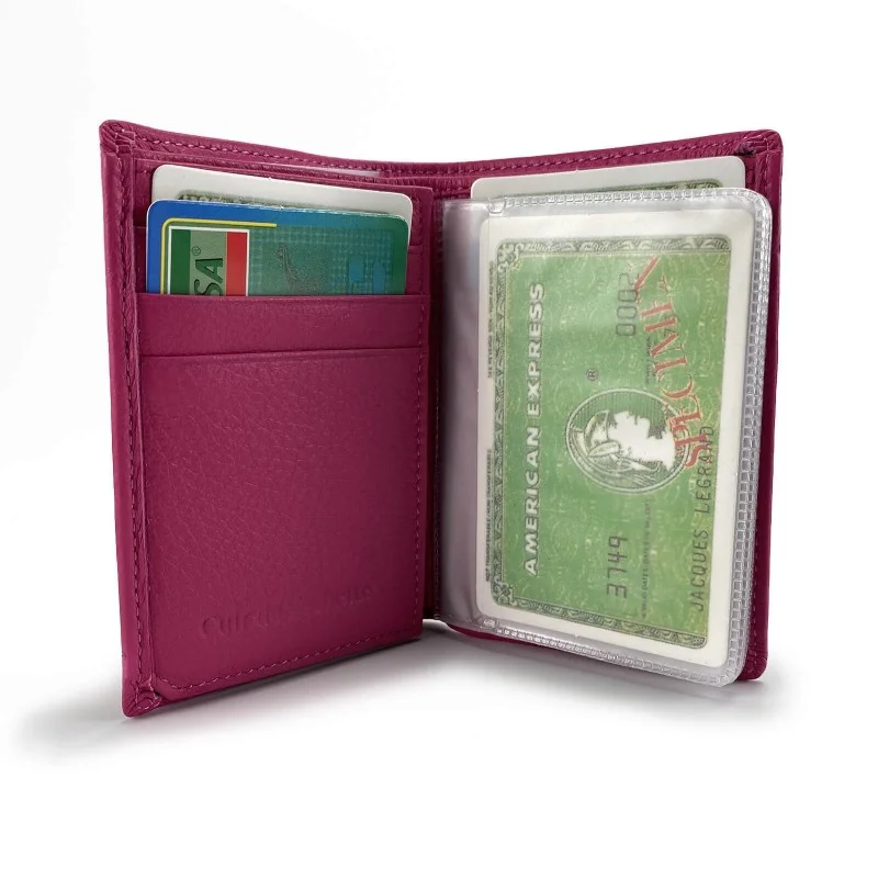 Elephant d'Or - Porte-Cartes en Cuir Rose