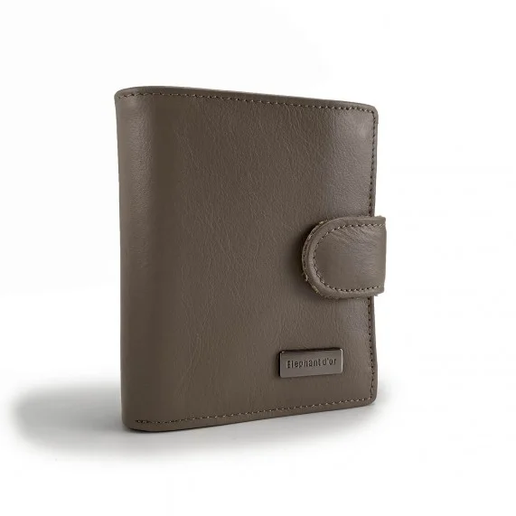 Goldene Elefanten-Ledertasche für Karten und Geldscheine (Geldbörse) Elephant d'Or auf FrenchMarket
