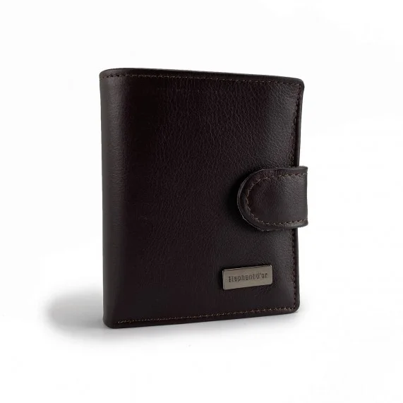 Goldene Elefanten-Ledertasche für Karten und Geldscheine (Geldbörse) Elephant d'Or auf FrenchMarket