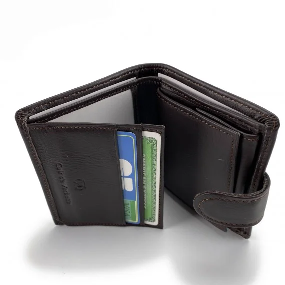 Goldene Elefanten-Ledertasche für Karten und Geldscheine (Geldbörse) Elephant d'Or auf FrenchMarket