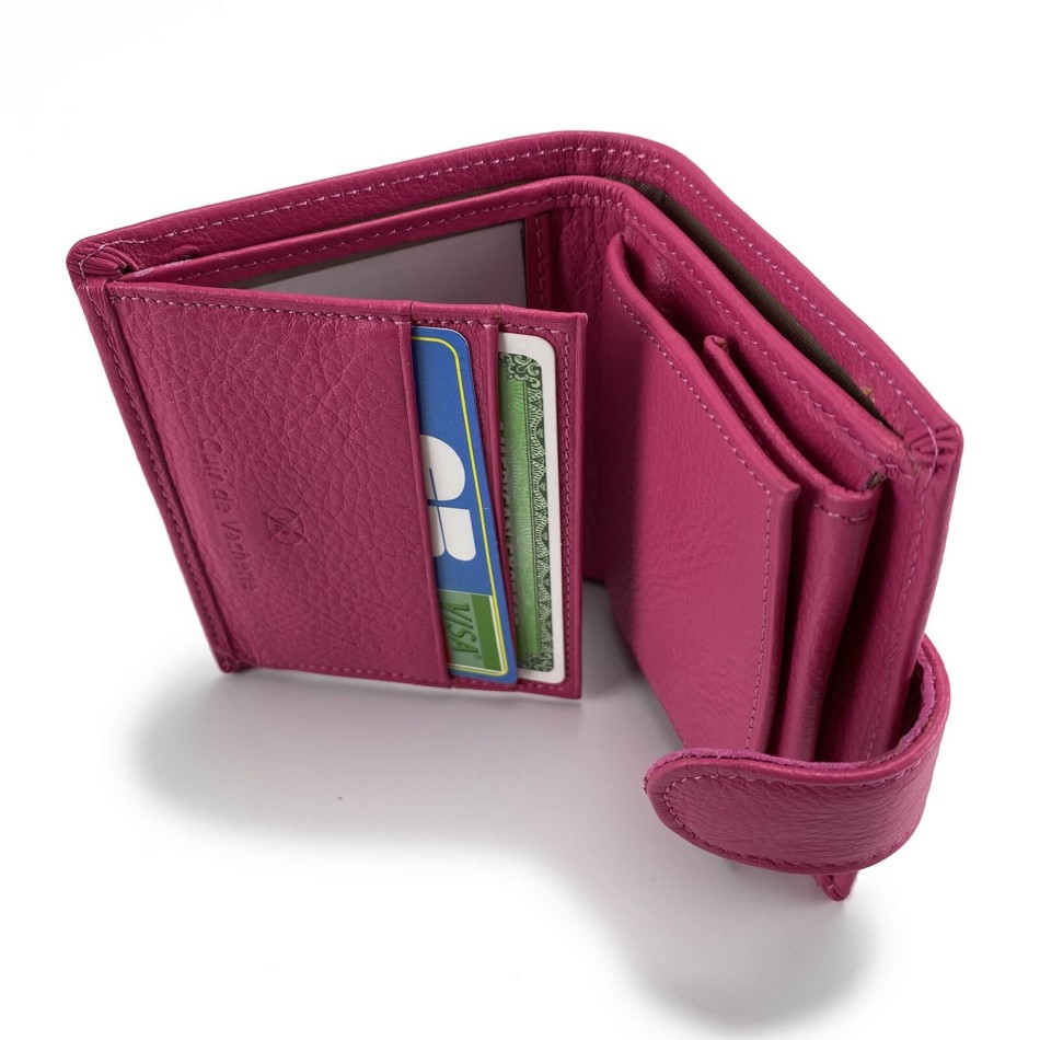 Porte Monnaie Carte et Billet en cuir Elephant D'Or