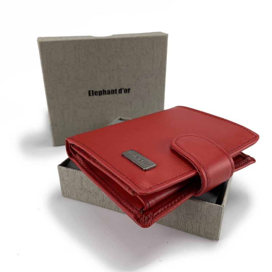 Gold Elephant Leather Card and Billfold Wallet (Purse) Elephant d'Or on FrenchMarket