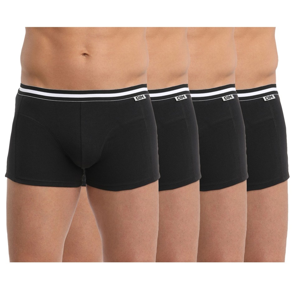 Juego de 4 bóxers Algodón elástico para hombre "EcoDim" (Calzoncillos para hombre) Dim chez FrenchMarket