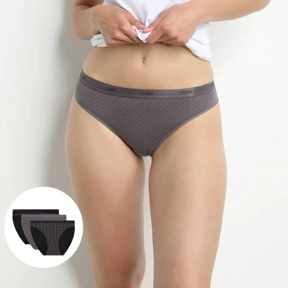 Lot de 3 Culottes Fantaisie Coton Stretch "Les Pockets de Dim" (Culotte Femme) Dim chez FrenchMarket