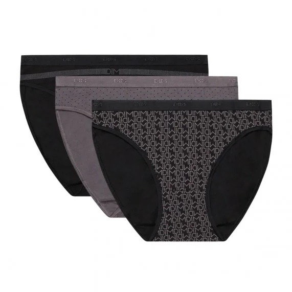 Juego de 3 bragas de fantasía de algodón elástico "Les Pockets de Dim" (Bragas) Dim chez FrenchMarket