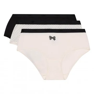 Lot de 3 Boxers Fantaisie Coton Stretch "Les Pockets de Dim" (Boxer Femme) Dim chez FrenchMarket