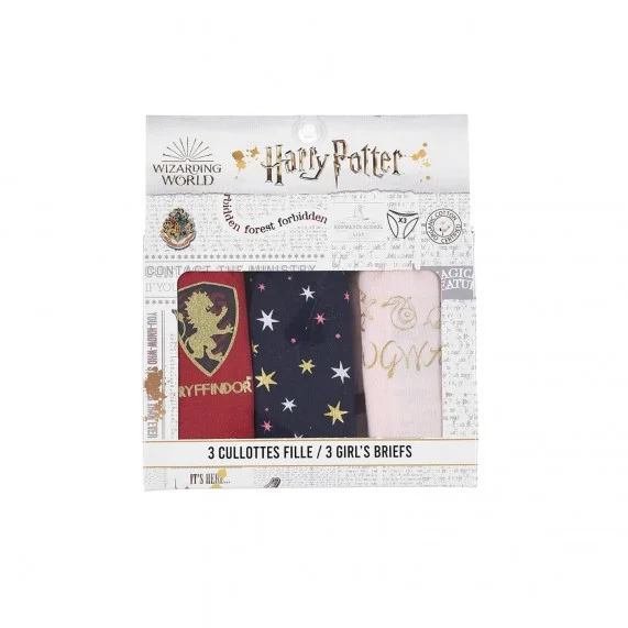 HARRY POTTER - Juego de 3 bragas de niña de algodón orgánico (Bragas) French Market chez FrenchMarket