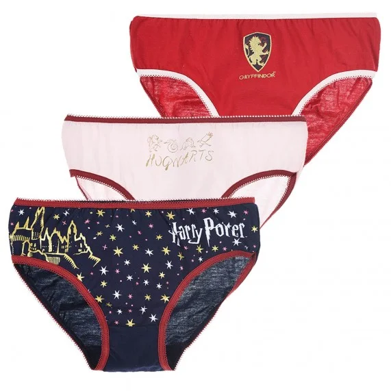 HARRY POTTER - Juego de 3 bragas de niña de algodón orgánico (Bragas) French Market chez FrenchMarket
