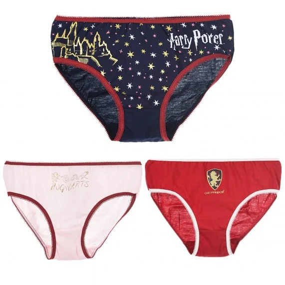 HARRY POTTER - Juego de 3 bragas de niña de algodón orgánico (Bragas) French Market chez FrenchMarket
