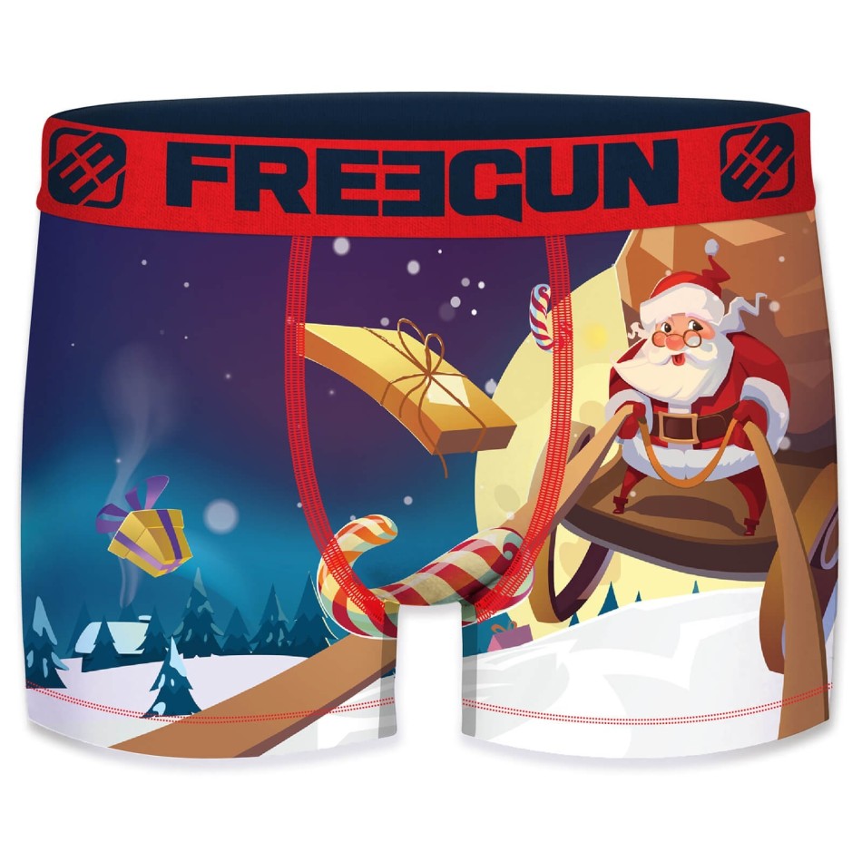 FREEGUN Christmas Collection | Set med 4 boxershorts för pojkar