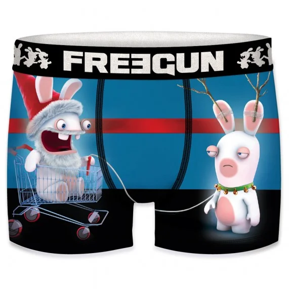 Mannen Boxershorts Rabbids Kerstmis Special (Herenboxershorts) Freegun chez FrenchMarket