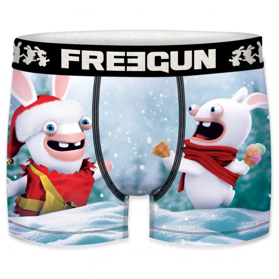 Mannen Boxershorts Rabbids Kerstmis Special (Herenboxershorts) Freegun chez FrenchMarket