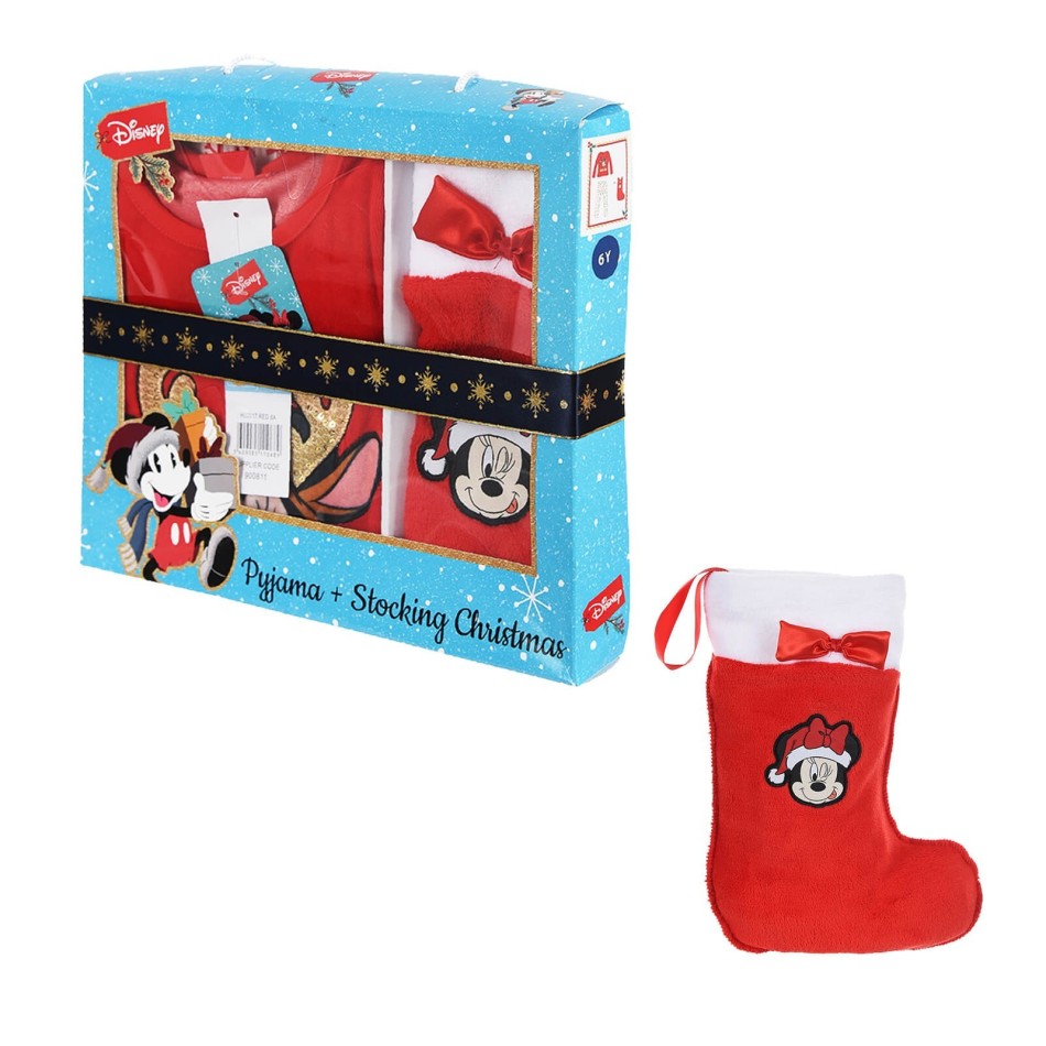 DISNEY Minnie | Vinterpyjamas i velour för flickor Jingle Bell Fun