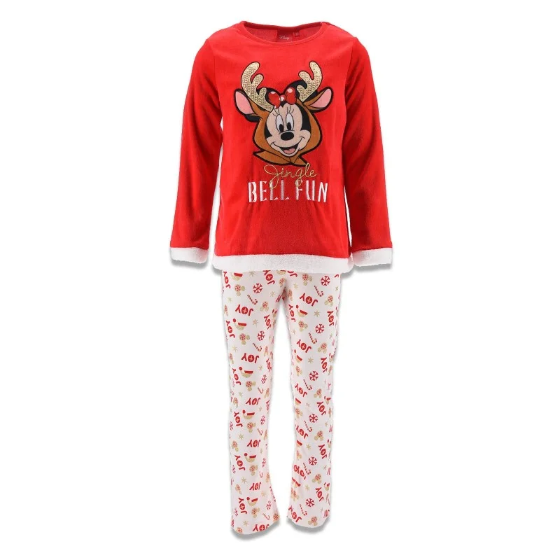 French Market - DISNEY Minnie - Ensemble de Pyjama Hiver Velours Fille Rouge 6 ans