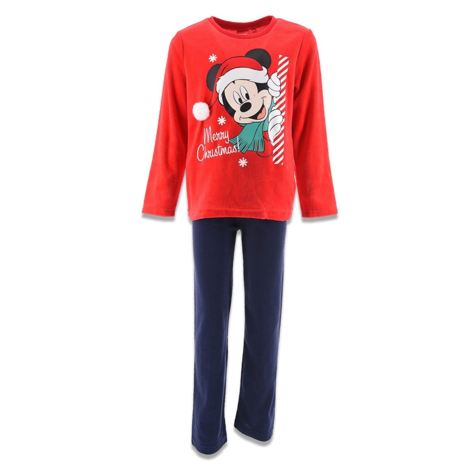 DISNEY Mickey - "Merry Christmas!" Pyjamaset i velour för pojkar